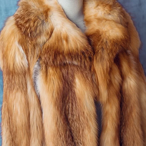 Vintage red Fox real fur coat - Picture 3 of 6